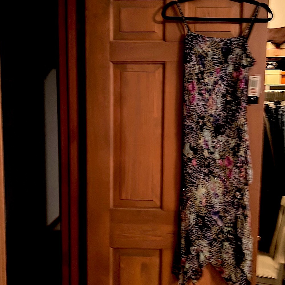 Eva Blue MIDI Dress, black multi